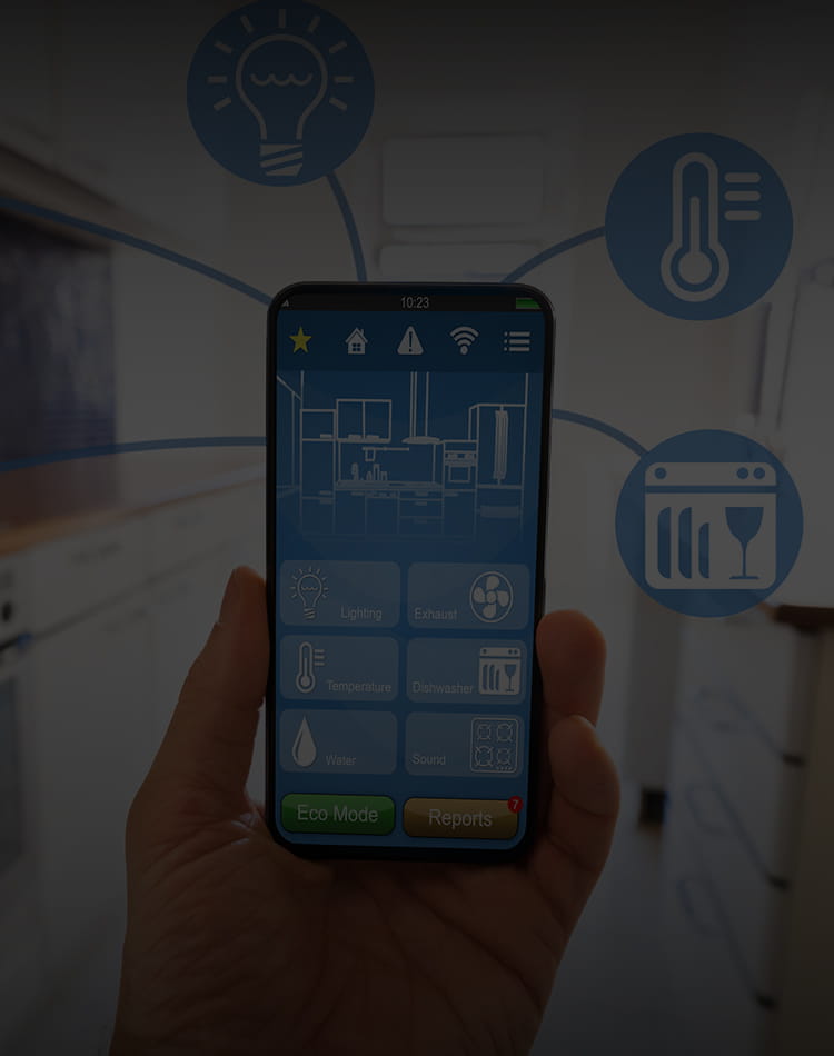 A phone app with multiple services offered on it.