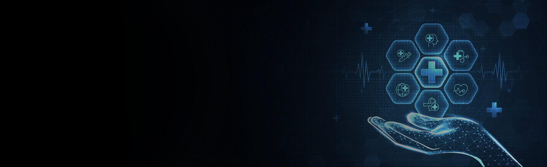 Virtual Hand holding icons